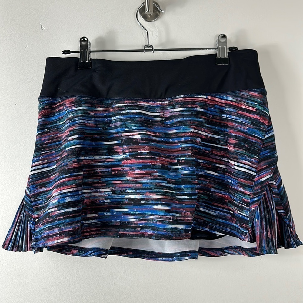 Lululemon Play off The Pleats Multicolor Hindshu Alpine White Tennis Skirt 6